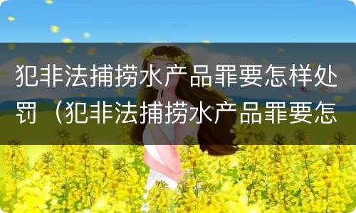 犯非法捕捞水产品罪要怎样处罚（犯非法捕捞水产品罪要怎样处罚呢）