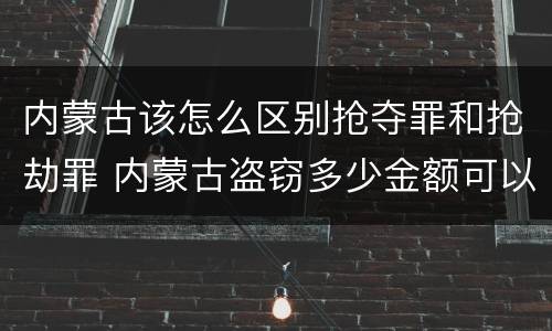 内蒙古该怎么区别抢夺罪和抢劫罪 内蒙古盗窃多少金额可以判刑