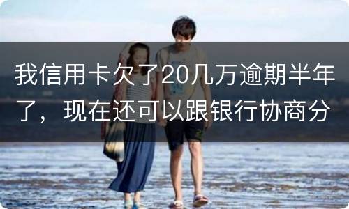 我信用卡欠了20几万逾期半年了，现在还可以跟银行协商分期还款吗吗