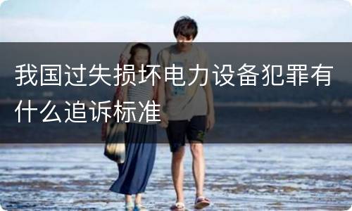 我国过失损坏电力设备犯罪有什么追诉标准