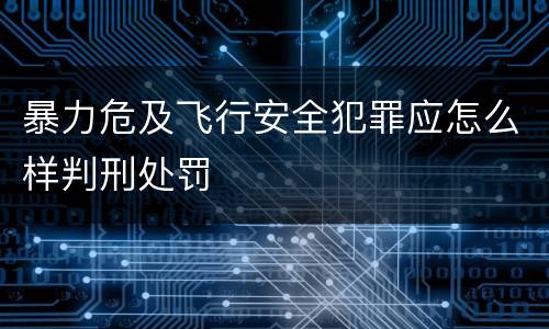 暴力危及飞行安全犯罪应怎么样判刑处罚