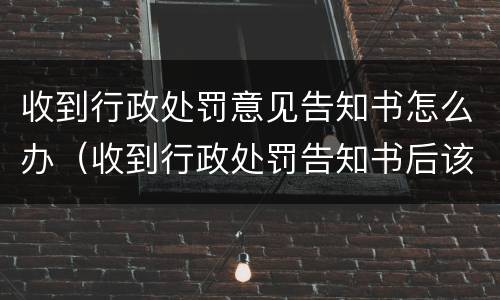收到行政处罚意见告知书怎么办（收到行政处罚告知书后该怎么办）