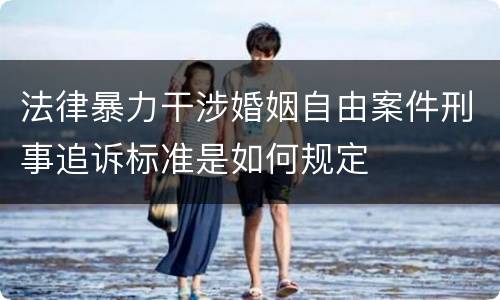 法律暴力干涉婚姻自由案件刑事追诉标准是如何规定