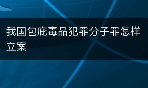 我国包庇毒品犯罪分子罪怎样立案