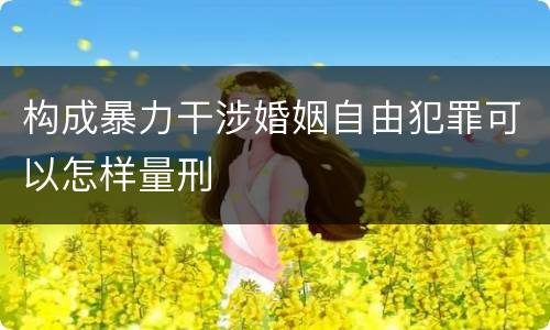 构成暴力干涉婚姻自由犯罪可以怎样量刑