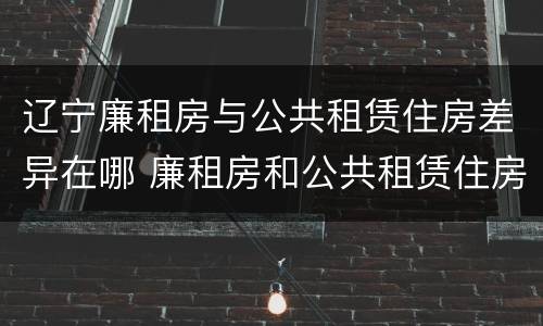 辽宁廉租房与公共租赁住房差异在哪 廉租房和公共租赁住房有什么区别