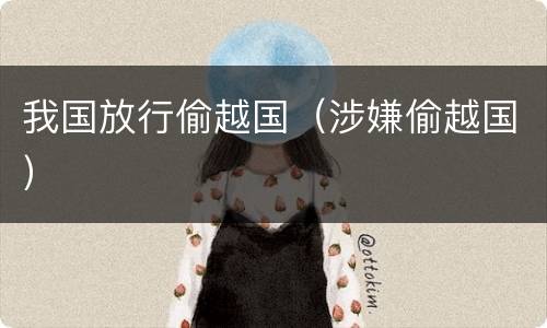 我国放行偷越国（涉嫌偷越国）