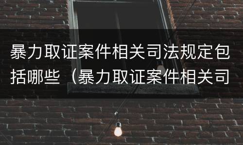 暴力取证案件相关司法规定包括哪些（暴力取证案件相关司法规定包括哪些内容）