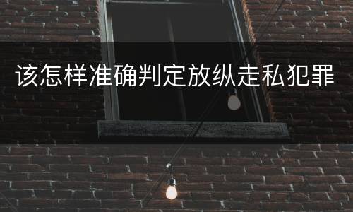 该怎样准确判定放纵走私犯罪