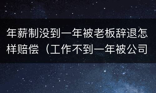 年薪制没到一年被老板辞退怎样赔偿（工作不到一年被公司辞退怎么赔偿）