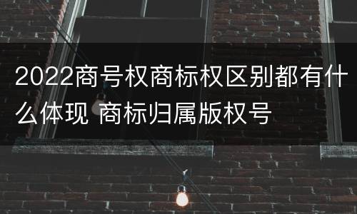 2022商号权商标权区别都有什么体现 商标归属版权号