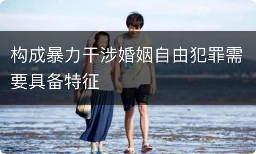 构成暴力干涉婚姻自由犯罪需要具备特征