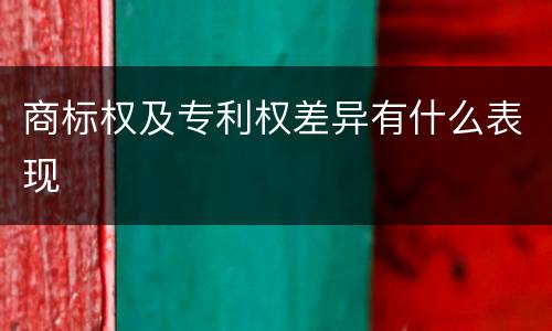 商标权及专利权差异有什么表现