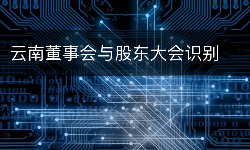 云南董事会与股东大会识别