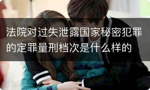 法院对过失泄露国家秘密犯罪的定罪量刑档次是什么样的