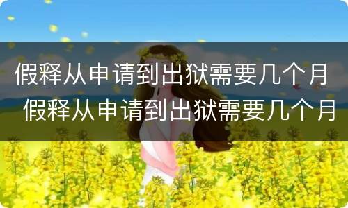 假释从申请到出狱需要几个月 假释从申请到出狱需要几个月内