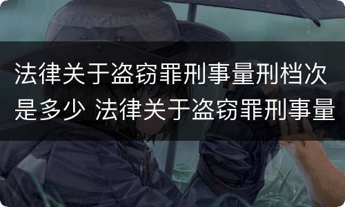 法律关于盗窃罪刑事量刑档次是多少 法律关于盗窃罪刑事量刑档次是多少的规定