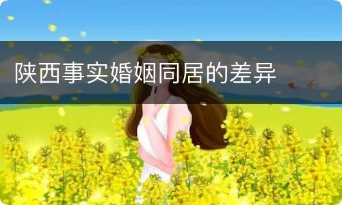 陕西事实婚姻同居的差异