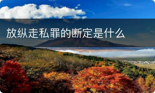 放纵走私罪的断定是什么