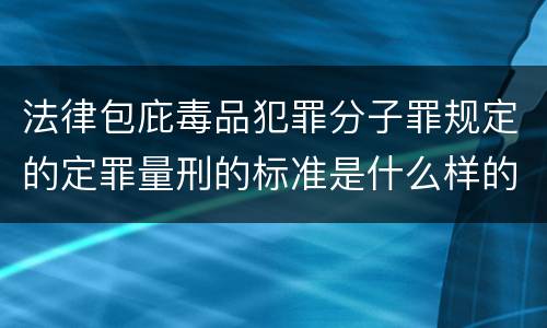 法律包庇毒品犯罪分子罪规定的定罪量刑的标准是什么样的