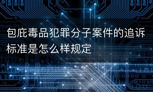 包庇毒品犯罪分子案件的追诉标准是怎么样规定