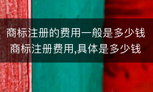 商标注册的费用一般是多少钱 商标注册费用,具体是多少钱