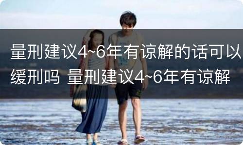 量刑建议4~6年有谅解的话可以缓刑吗 量刑建议4~6年有谅解的话可以缓刑吗