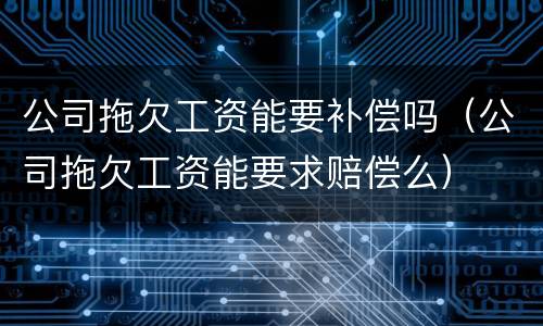 公司拖欠工资能要补偿吗（公司拖欠工资能要求赔偿么）