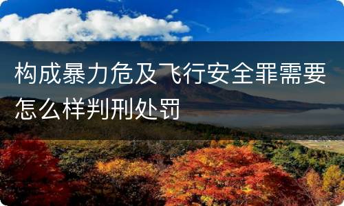 构成暴力危及飞行安全罪需要怎么样判刑处罚