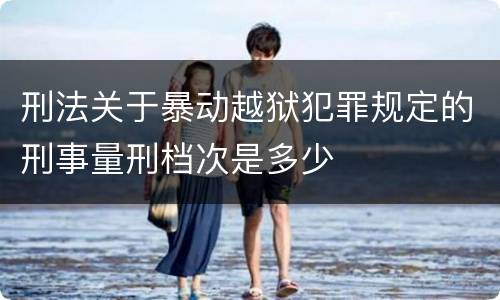 刑法关于暴动越狱犯罪规定的刑事量刑档次是多少