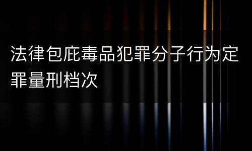 法律包庇毒品犯罪分子行为定罪量刑档次