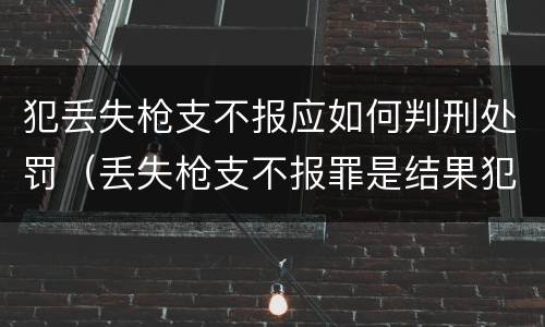 犯丢失枪支不报应如何判刑处罚（丢失枪支不报罪是结果犯）