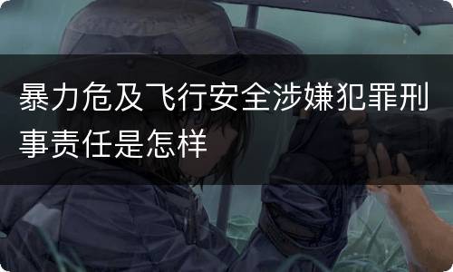 暴力危及飞行安全涉嫌犯罪刑事责任是怎样