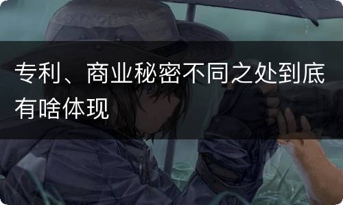 专利、商业秘密不同之处到底有啥体现