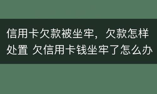 信用卡欠款被坐牢，欠款怎样处置 欠信用卡钱坐牢了怎么办