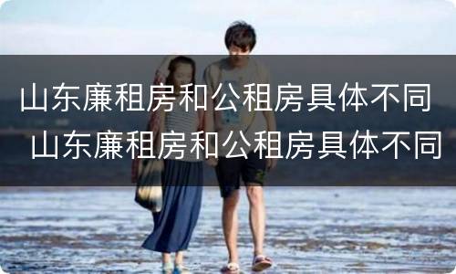 山东廉租房和公租房具体不同 山东廉租房和公租房具体不同点