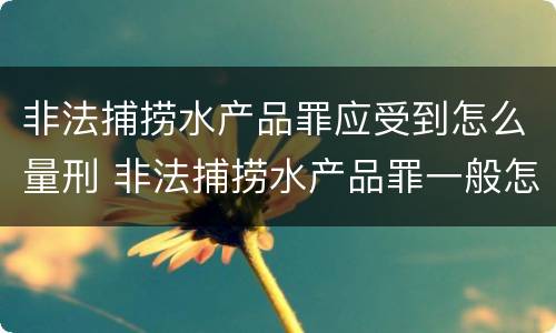 非法捕捞水产品罪应受到怎么量刑 非法捕捞水产品罪一般怎么判