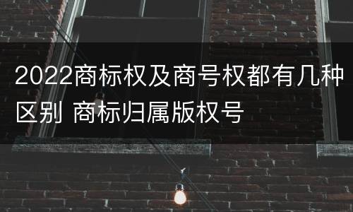 2022商标权及商号权都有几种区别 商标归属版权号