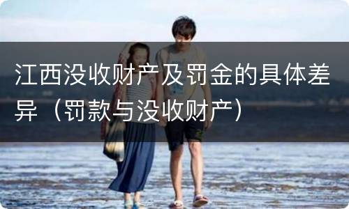 江西没收财产及罚金的具体差异（罚款与没收财产）