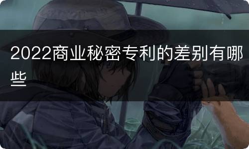 2022商业秘密专利的差别有哪些