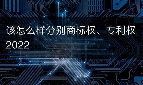 该怎么样分别商标权、专利权2022