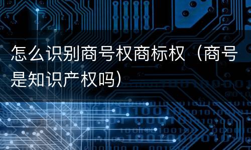 怎么识别商号权商标权（商号是知识产权吗）