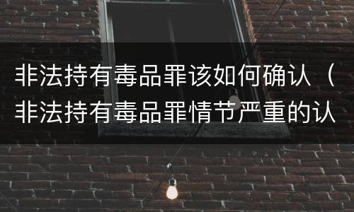 非法持有毒品罪该如何确认（非法持有毒品罪情节严重的认定）
