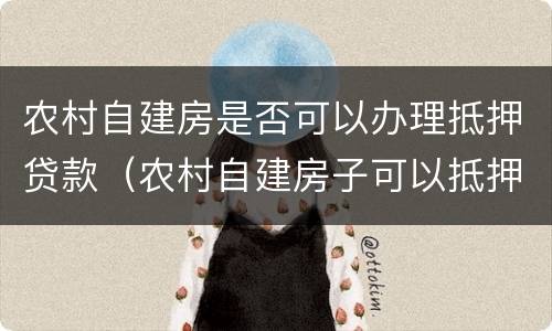 农村自建房是否可以办理抵押贷款（农村自建房子可以抵押贷款吗）