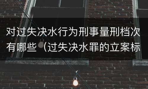 对过失决水行为刑事量刑档次有哪些（过失决水罪的立案标准）