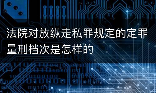 法院对放纵走私罪规定的定罪量刑档次是怎样的