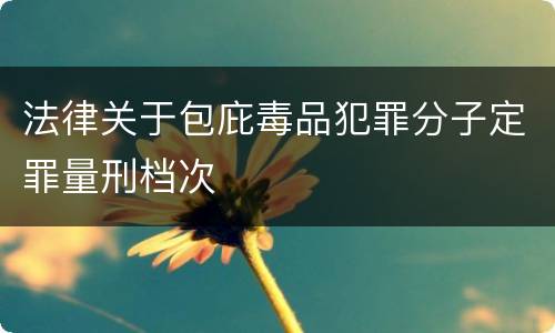 法律关于包庇毒品犯罪分子定罪量刑档次