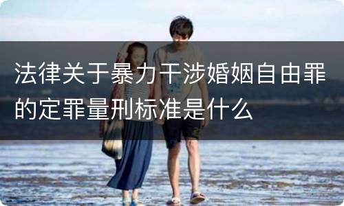 法律关于暴力干涉婚姻自由罪的定罪量刑标准是什么