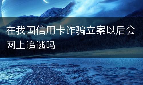 在我国信用卡诈骗立案以后会网上追逃吗