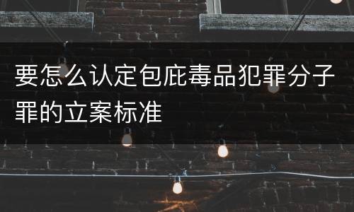 要怎么认定包庇毒品犯罪分子罪的立案标准